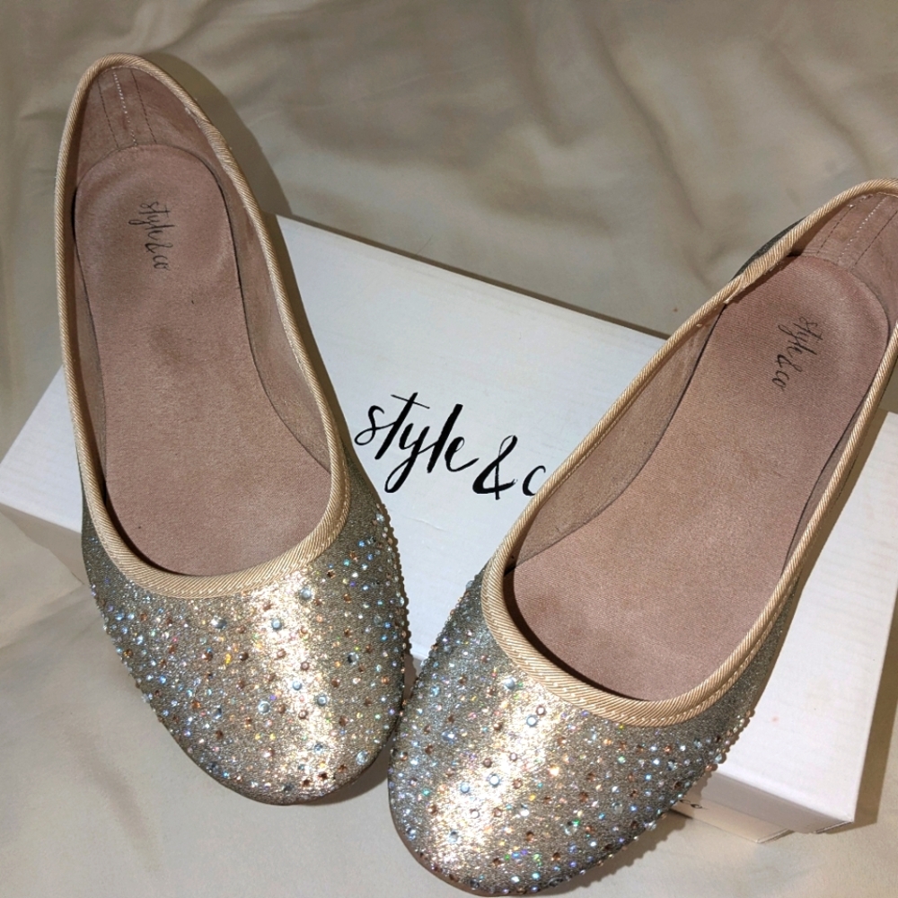 Ballet Angel Gold Flats